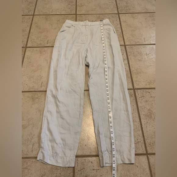 Aritzia Wilfred Effortless Linen Wide Leg Pants 4 Light Blue - Picture 6 of 8